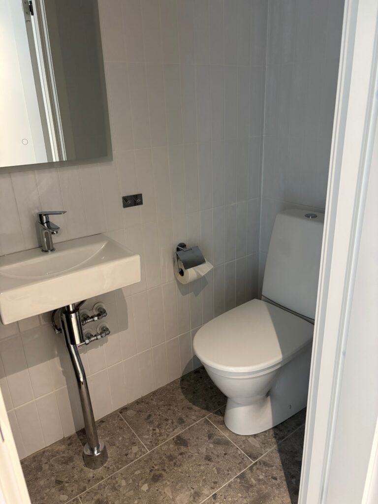 Renovering av toalett i Fiskebäck